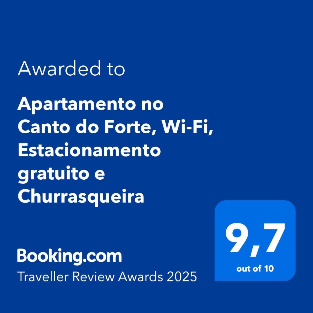 Apartamento No Canto Do Forte, Wi-Fi, Estacionamento Gratuito E Churrasqueira Πράια Γκράντε Εξωτερικό φωτογραφία